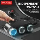 Car Cigarette Lighter Socket Splitter LM21 - 3 sockets + USB + Type C - QC 3.0 PD 3A 122W with display and cable Foto 3