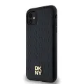 DKNY PU Leather Repeat Pattern Stack Logo MagSafe Case for iPhone 11 Black — Foto 2