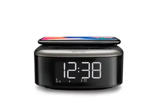 PHILIPS Radio pulkstenis, melns Foto 7