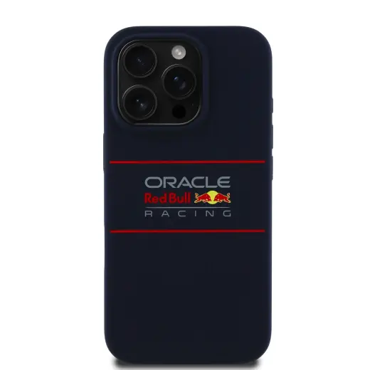 Red Bull Silicone Horizontal Logo phone case for iPhone 15 Pro with MagSafe support navy Photo