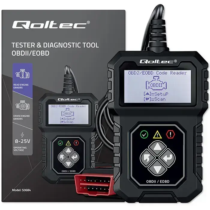 Qoltec Digital OBD2 EOBD diagnostic Tester Interface ProLine  | 8V-25V | Dual System Foto 12