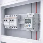 Qoltec Single-phase electronic energy consumption meter for DIN rail | RESET | periodic and continuous meter | 230V | 60A | LCD | LED | 2P Фото num