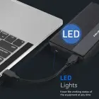 Qoltec Aluminium Enclosure | SSD HDD 2.5'' drive | SATA | USB 3.0 | Super speed 5Gb/s | 2TB | Black Foto 4