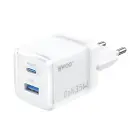 BWOO GaN wall charger CDA222 PD 35W 1 x USB 1 x USB-C, white Foto 1