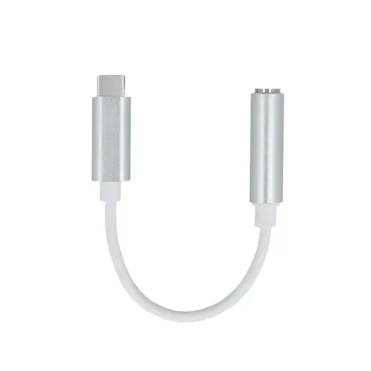 Setty adapter USB-C - audio jack 3,5mm white Foto 2
