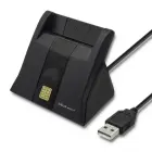 Qoltec Smart ID chip card reader SCR-0643|USB 2.0 + USB-C Adapter Foto 3