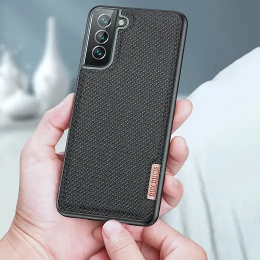 Dux Ducis Fino case is made of nylon material for Samsung Galaxy S22 + (S22 Plus) blue Photo