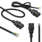 Qoltec IEC C13 Power cable | stripped and soldered | Pure copper Cu | 3x0.75mm² | 0.5m Фото num