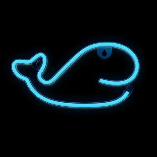 Neon LED Light WHALE blue Bat + USB FLNE19 Forever Light Foto 3