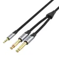 Audio cable mini jack 3.5mm to 2x jack 6.35mm male Vention BARHK 8m Фото num