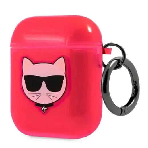 Karl Lagerfeld KLA2UCHFP AirPods cover pink Choupette Фото num
