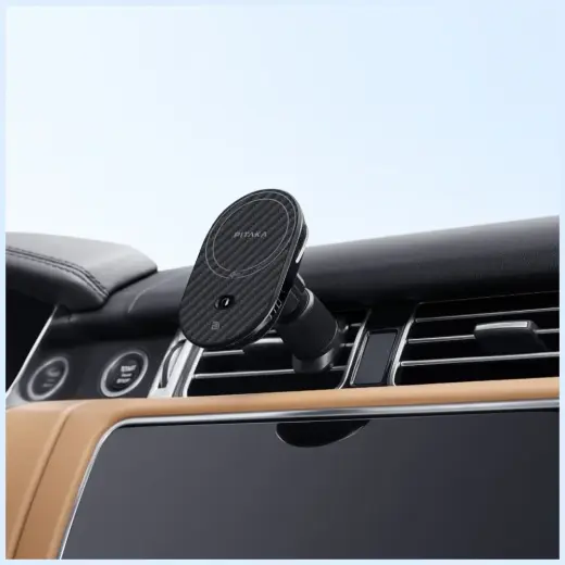 Car mount with wireless charger PITAKA MagEZ Pro 2 Qi2 15W NFC MagSafe black grey Foto 10