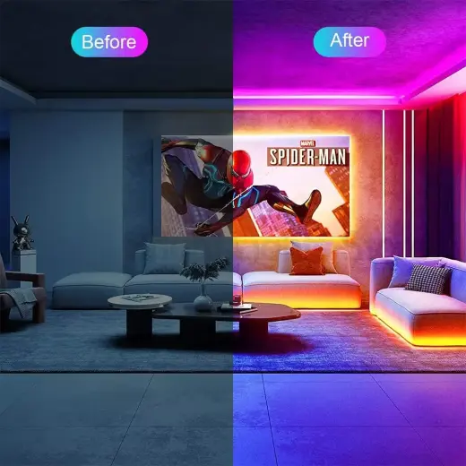 Taśma LED RGB 5 metów + aplikacja na telefon Фото num