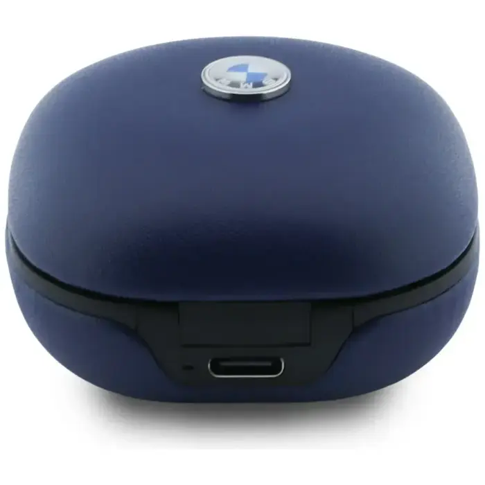 Headphones Bluetooth TWS BMW Leather      Metal Logo ENC blue Foto 4