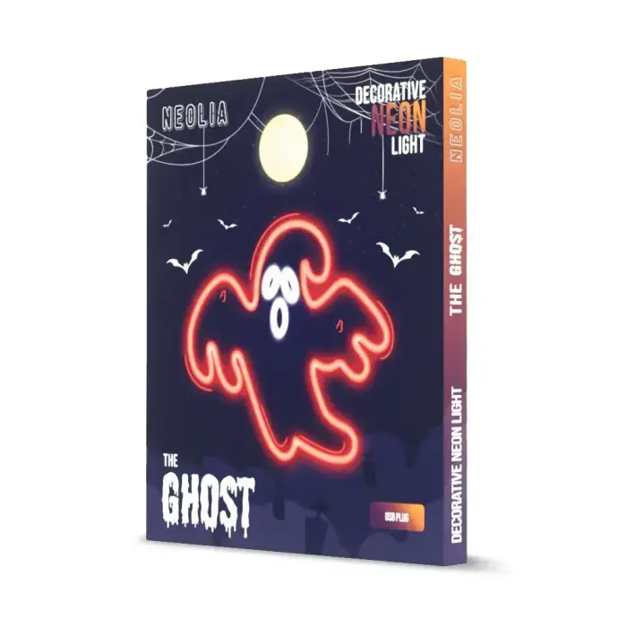 Neona PLEXI LED gaismas diodes SCAARY GHOST sarkans NNE15 Neolia Foto 4