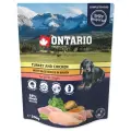Konservi kucēniem : Ontario Dog Turkey, Chicken and vegetables in broth, 300g Foto 1