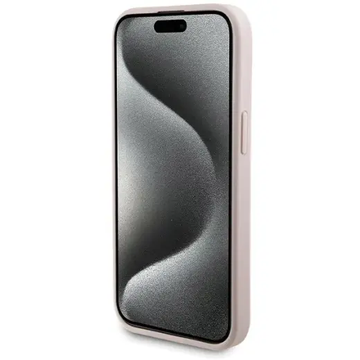 Zestaw Guess GUBPM5P15S4GEMGP iPhone 15 6.1" hardcase + Powerbank 5000mAh MagSafe różowy|pink 4G Metal Logo Foto 5