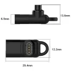 Adapter USB-C MajesticLine for Charging Garmin Watches black Фото num
