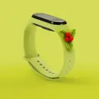 Strap Xmas for Xiaomi Mi Band 3 / 4 Christmas Silicone Strap Bracelet with Holly - Green Foto 2