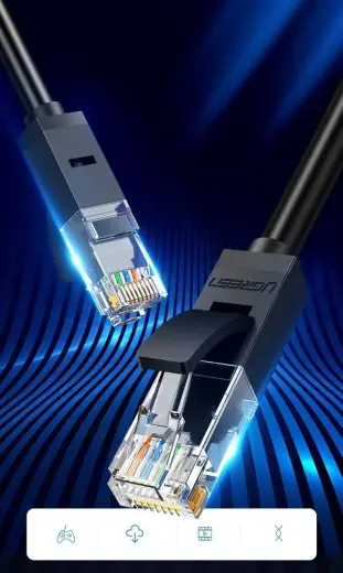 Ugreen cable internet network cable Ethernet patchcord RJ45 Cat 6 UTP 1000Mbps 1m black (20159) Foto 2