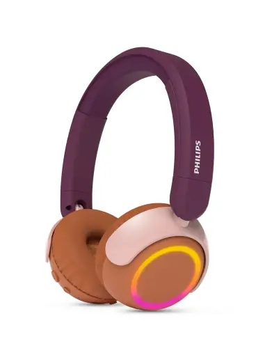 PHILIPS on-ear austiņas ar Bluetooth bērniem, violets/oranžs