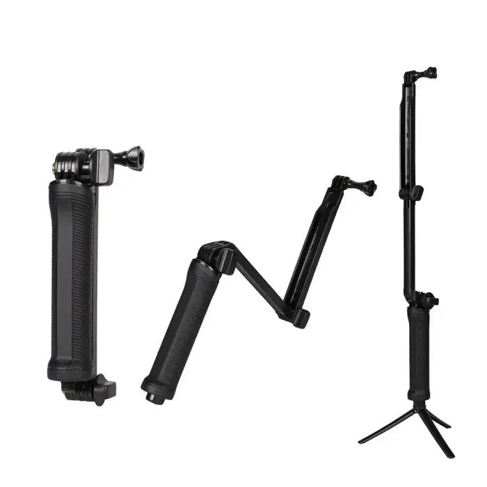 3 in 1 Monopod Tripod with Selfie Stick for GoPro - Black Foto 10