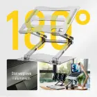 Wozinsky WRS-CPY75DSS Aluminum Laptop and Tablet Stand + Free Smartphone Stand - Silver Foto 3