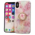 Fusion Marble Ring maciņš ar statīvu telefonam iPhone 11 Pro rozā (dizains Marble) — Foto 1