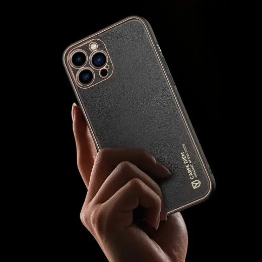 Dux Ducis Yolo elegant case made of soft TPU and PU leather for iPhone 13 Pro red Foto 8
