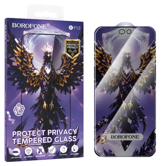 Borofone Tempered glass BF12 Armor Shield Full Screen Anti-spy for Iphone 18 Pro Max