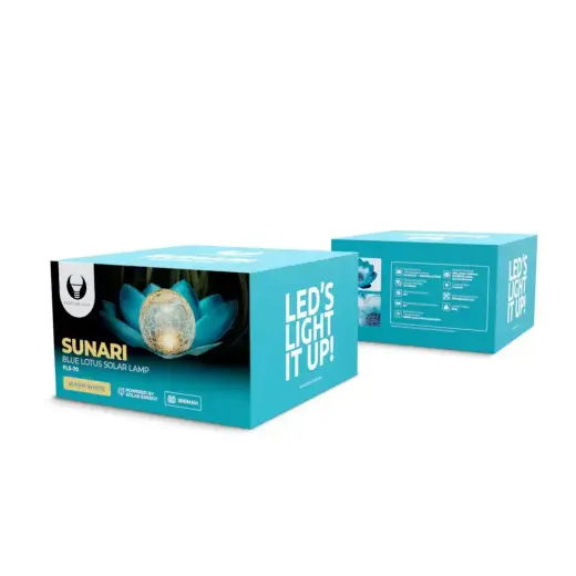 Forever Light Solar LED Lamp SUNARI FLS-70 Lotus Flower Blue 3000K 600mAh Ni-MH Foto 3