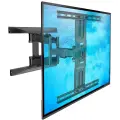 TV stiprinājums pie sienas 45-75 collas, līdz 45 kg, melns Foto 4