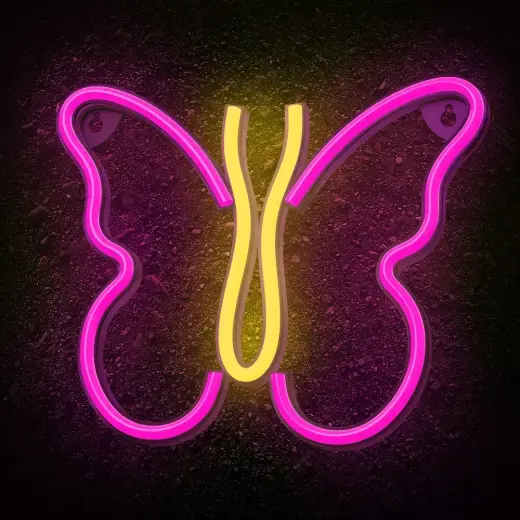 Neon LED Light BUTTERFLY pink NNE03 Neolia Foto 4