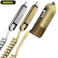 Зарядка для автомобиля REMAX Finchy RCC-103 | 17W | USB-A, Lightning, MicroUSB | с кабелем Lightning + MicroUSB в комплекте | серебристая Фото num