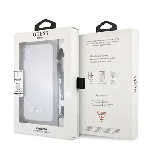 Guess GUHCN61KPSBK iPhone 11 6,1" | Xr  Transparent hardcase Black Pearl Photo