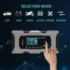 Qoltec Intelligent microprocessor charger 12V 10A | Rectifier with repair function for AGM GEL LiFePO4 battery | LCD Photo