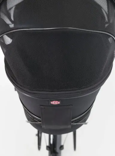 Корзина для собак : Trixei Велосипедная корзина для широких велосипедных багажников, 29 × 42 × 48 см, черная Фото num