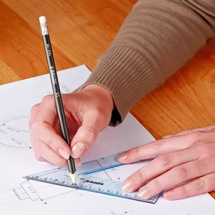 Zīmulis KORES Grafito HB ar dzēšgumiju, trīsšķautņu korpuss Foto 2