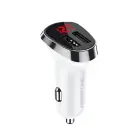 Borofone Car charger BZ15 Auspicious - 2xUSB - 2,4A with USB to MicroUSB cable white Foto 3