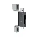 Devia card reader 2in1 EL240 USB/USB-C 3.0 black Foto 2