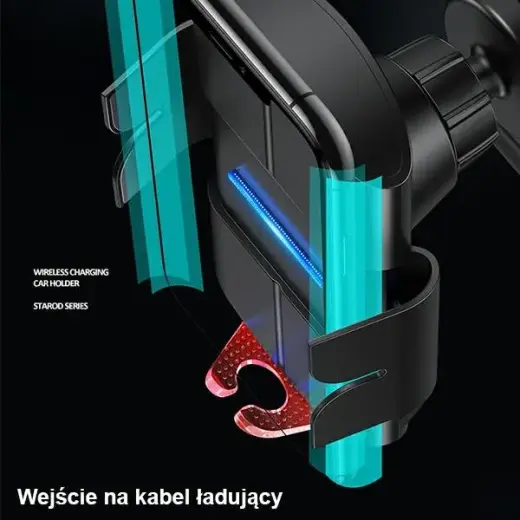USAMS Uchwyt indukcyjny US-CD133 10W Automatic do kratki went. czarny|black Starod CD133ZJ01 Photo