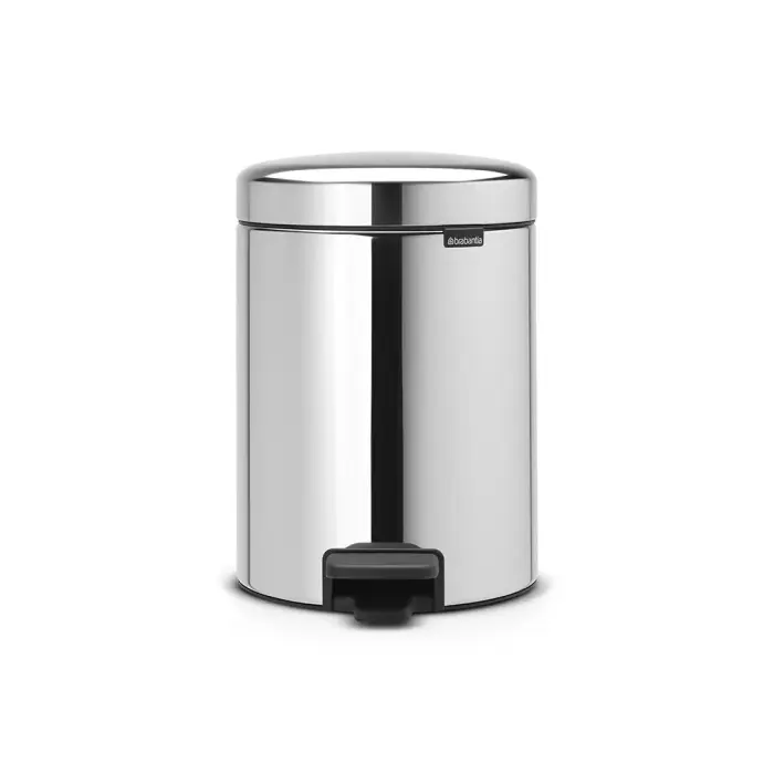 BRABANTIA atkritumu tvertne ar pedāli NewIcon, 5 l, Brilliant Steel