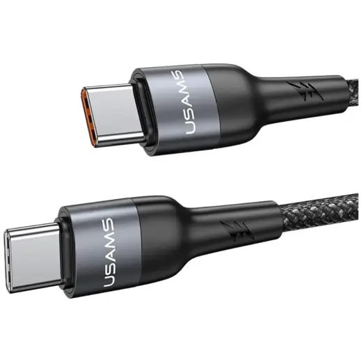 USAMS US-SJ6938 провод для передачи данных и зарядки телефонов и планшетов | USB-C на USB-C | 60Вт | 3м | черный