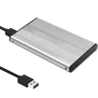 Qoltec Aluminium External Hard Drive Case HDD SSD 2.5'' SATA3 | USB 3.0 | Silver Photo