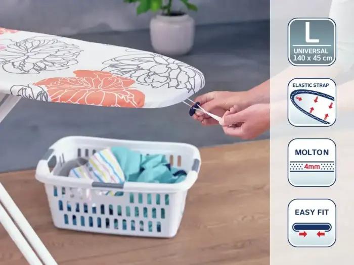 LEIFHEIT Ironing Board Cloth Cotton Comfort L/Universal 140x45cm Photo