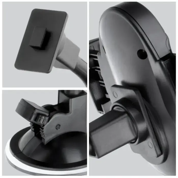 Car phone holder Forcell F-Grip Oval 17 cm windshield / dashboard / air vent black Photo