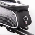 Waterproof bike frame bag with shielded phone holder Model01black Фото num