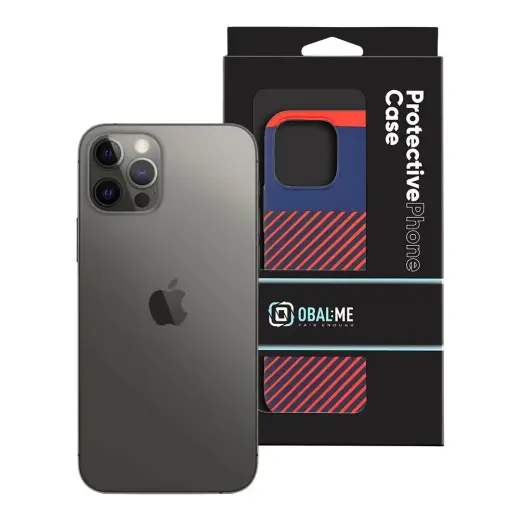 OBAL:ME Flossy Stripes Cover for Apple iPhone 12|12 Pro Blue|Red Photo