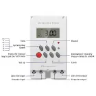Qoltec Electronic timer PC0629 for DIN rail | LCD Фото num