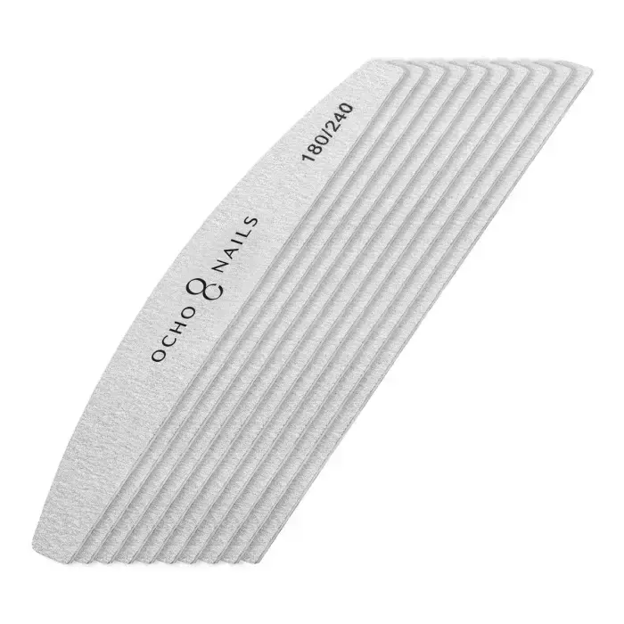 Ocho Nails - half-moon slim file 180/240 10 pcs.